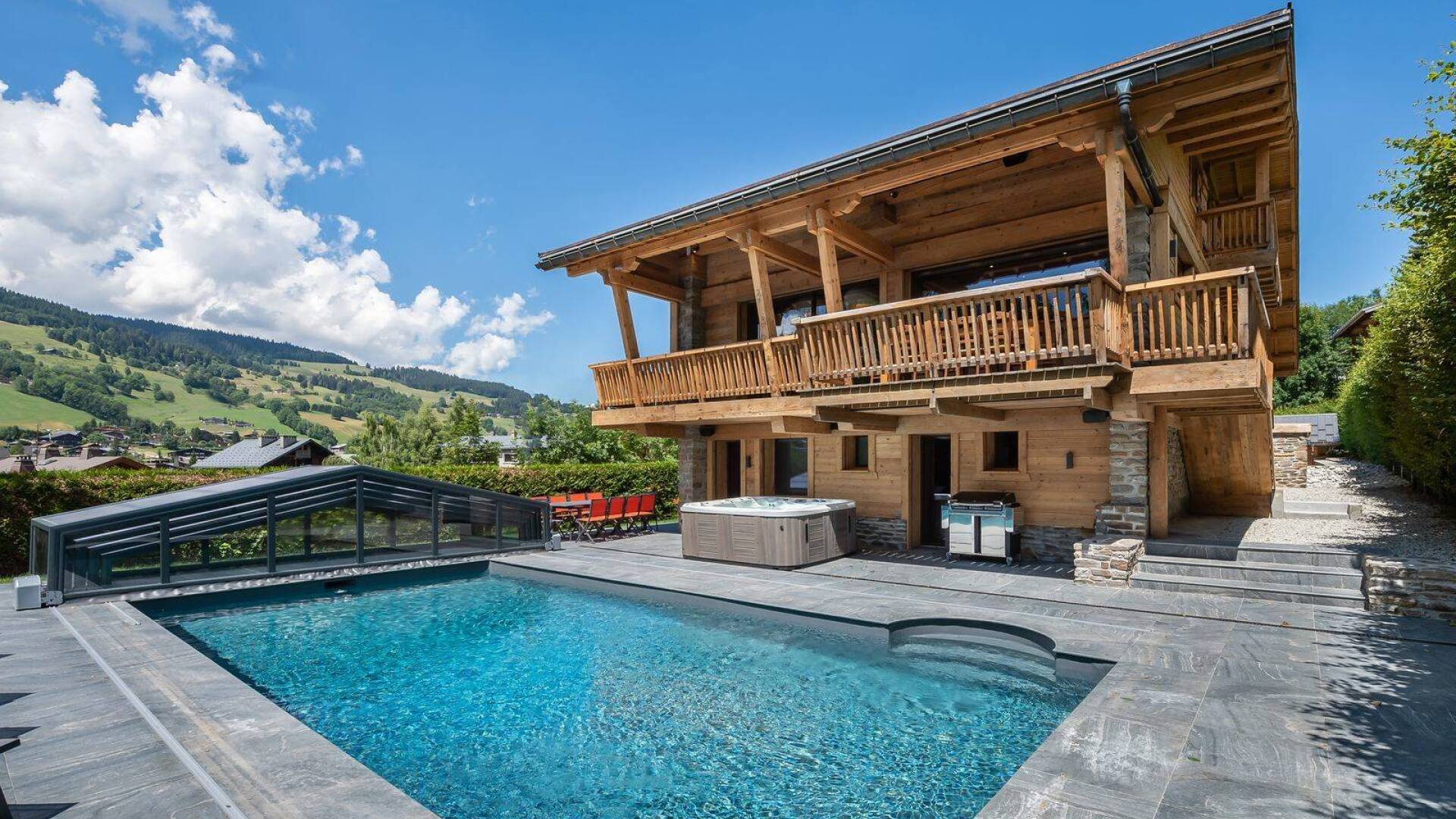 luxury alpine ski resort Chalet Sapin Rouge for rent in Megève, French Alps