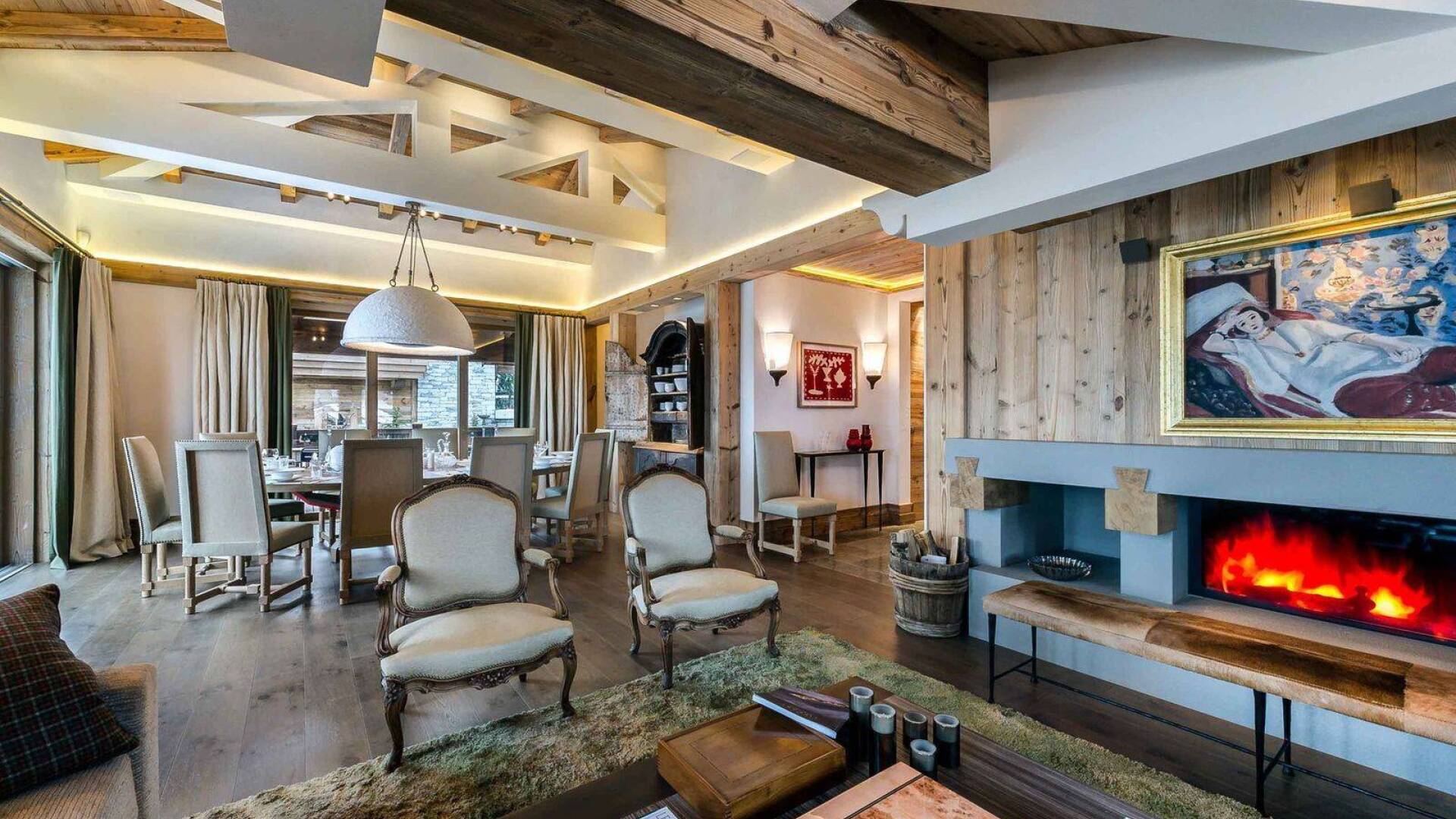 luxury alpine retreat chalet for rent in Courchevel 1850, France