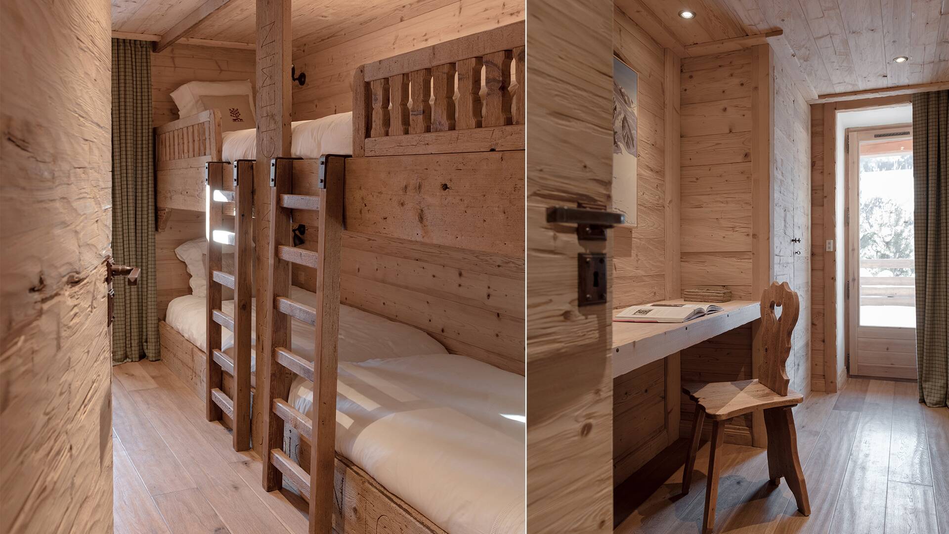 children's bedroom with 2 sets of bunk beds