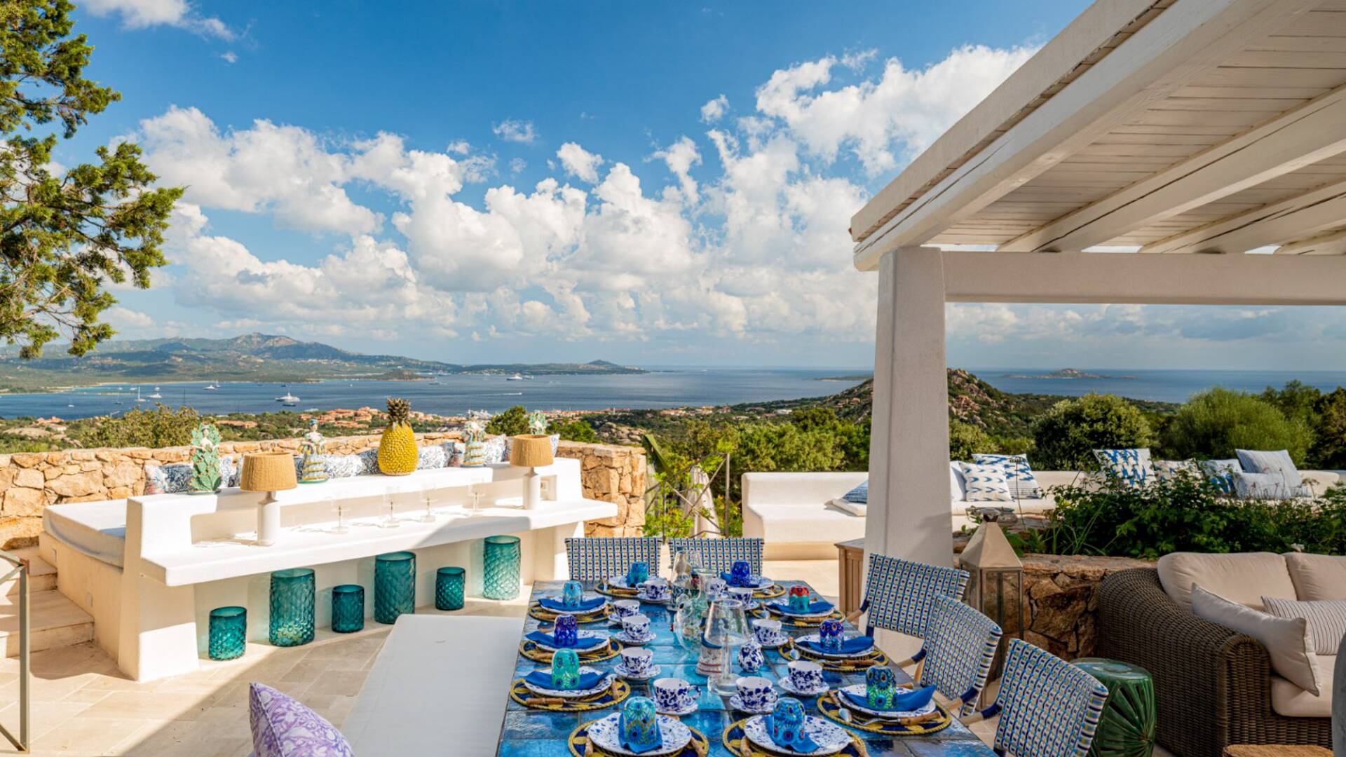 alfresco dining area with sea view