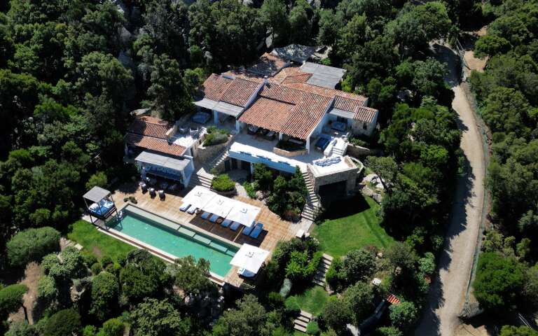 view around luxury vacation villa Virgo  for weekly rentals in Sardinia