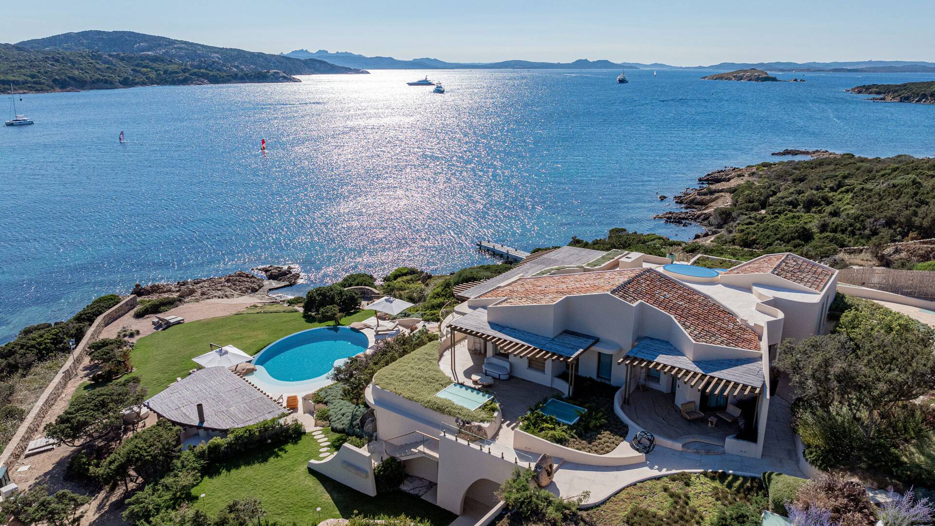 aerial view of luxury villa Tucano