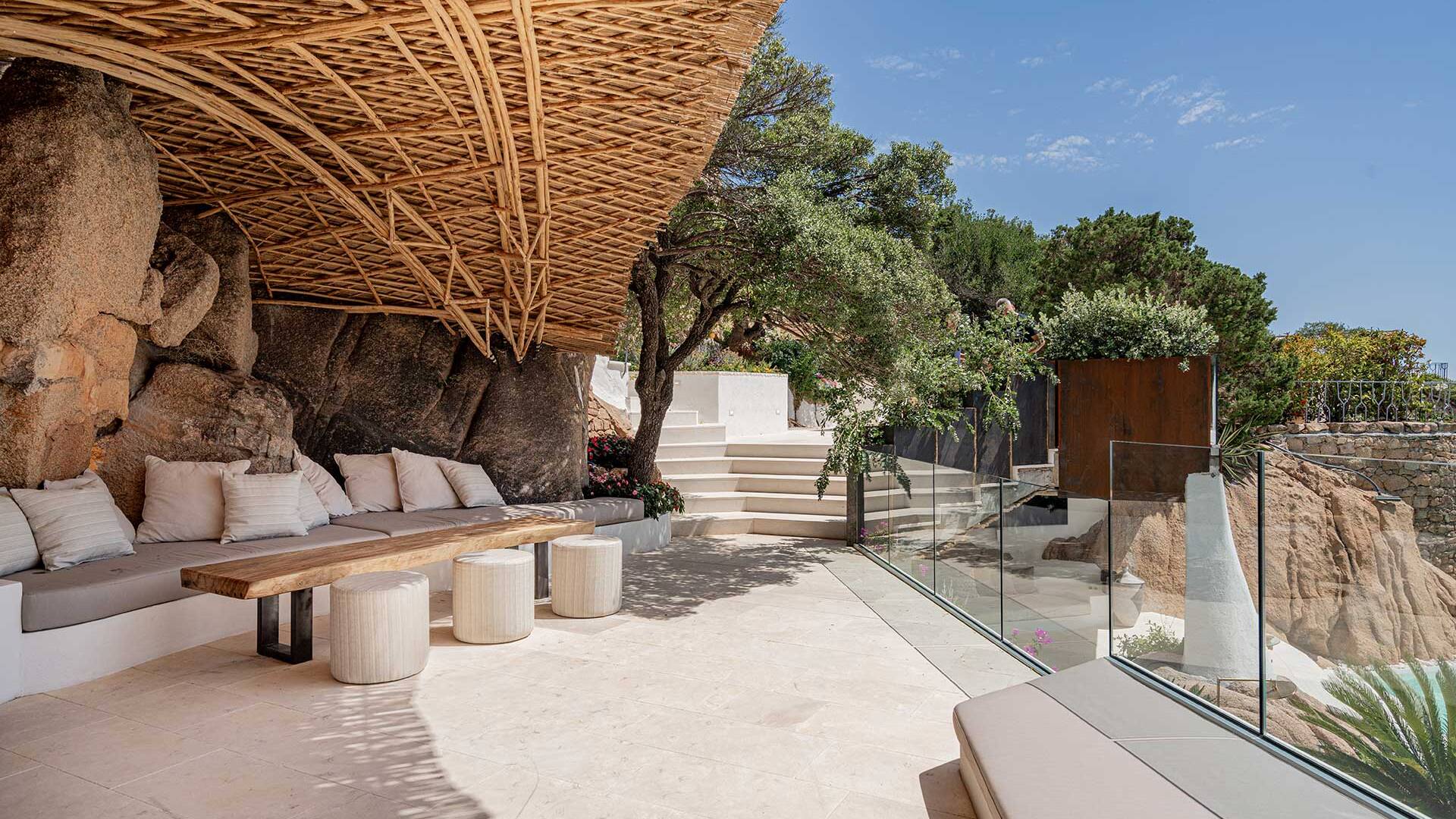 luxury villa rental holiday sardinia outdoor lounge space