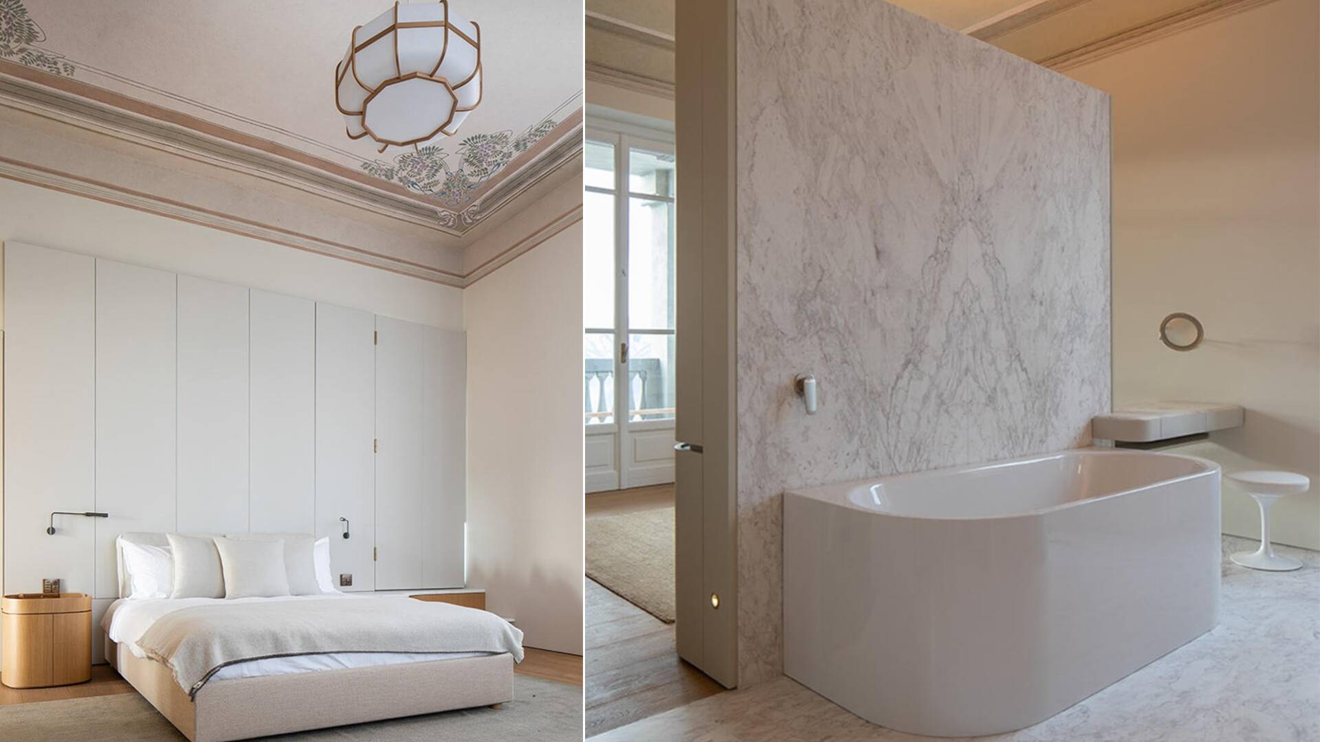 luxury vacation villa Como Lake room with bathtub