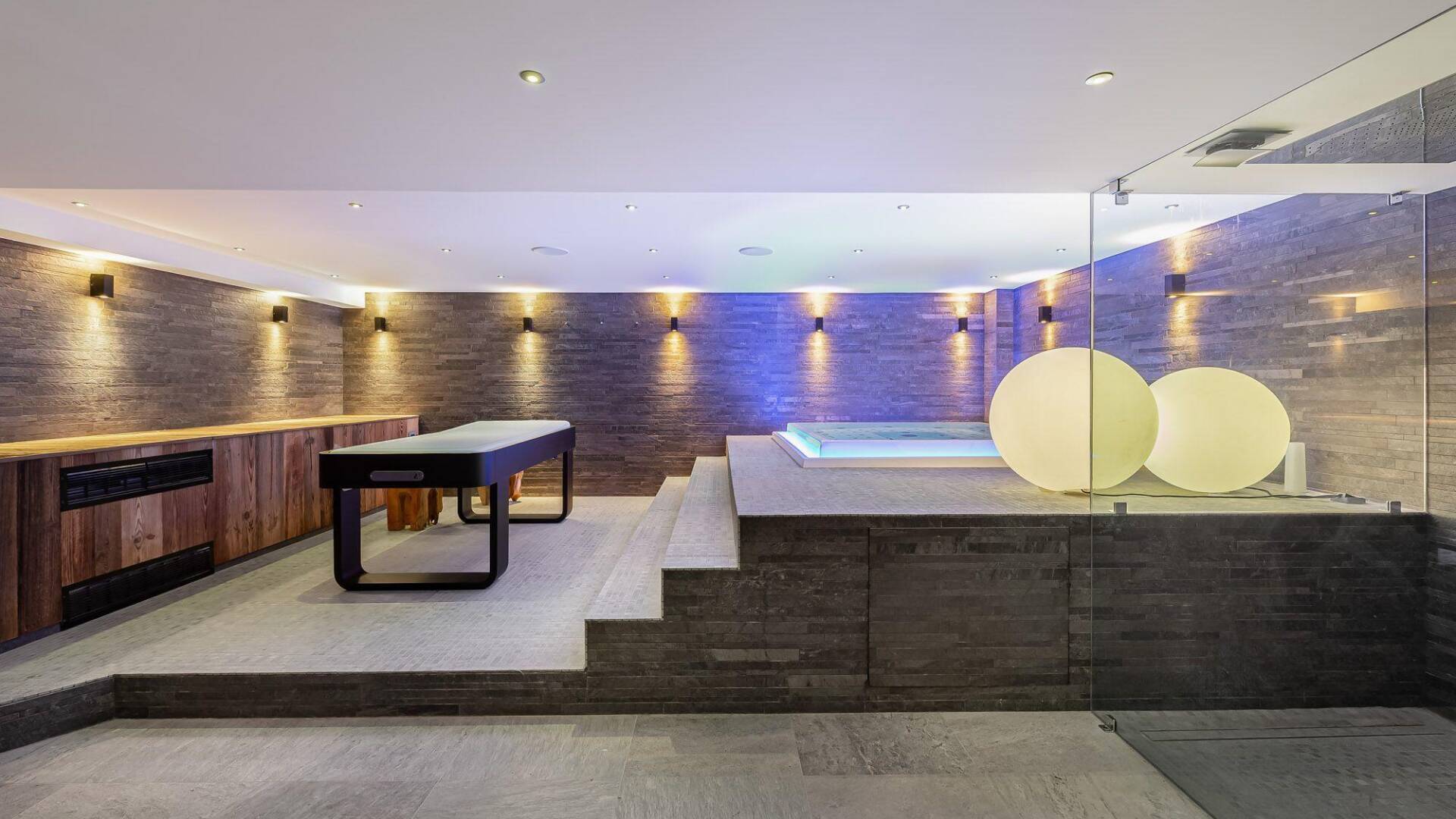 luxury wellness area with indoor pool