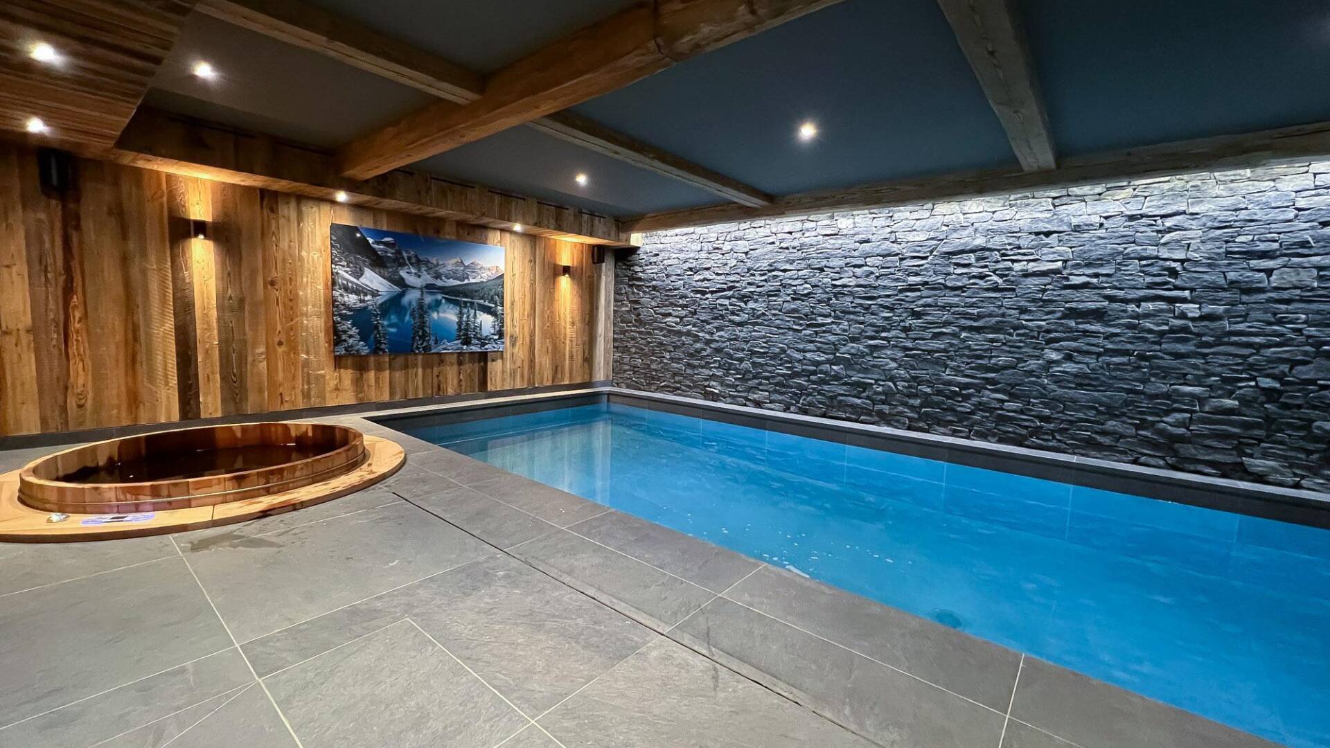 wellness area with exclusive indoor pool