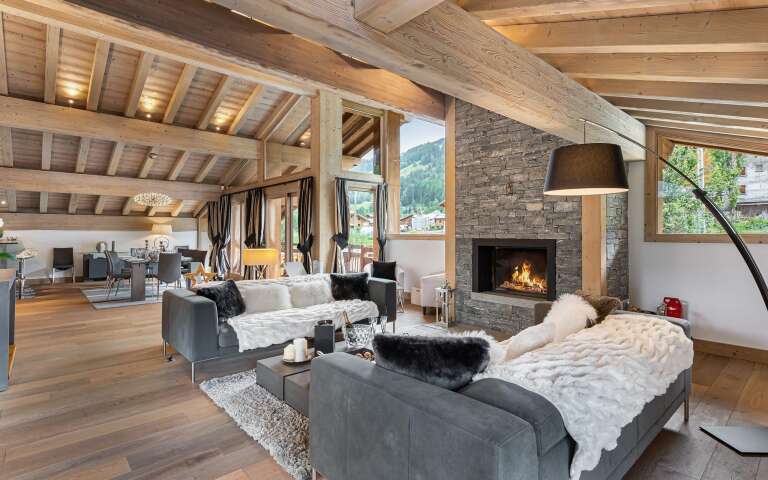 luxury family ski vacation Chalet Palissandre for rent in Courchevel, French Alps