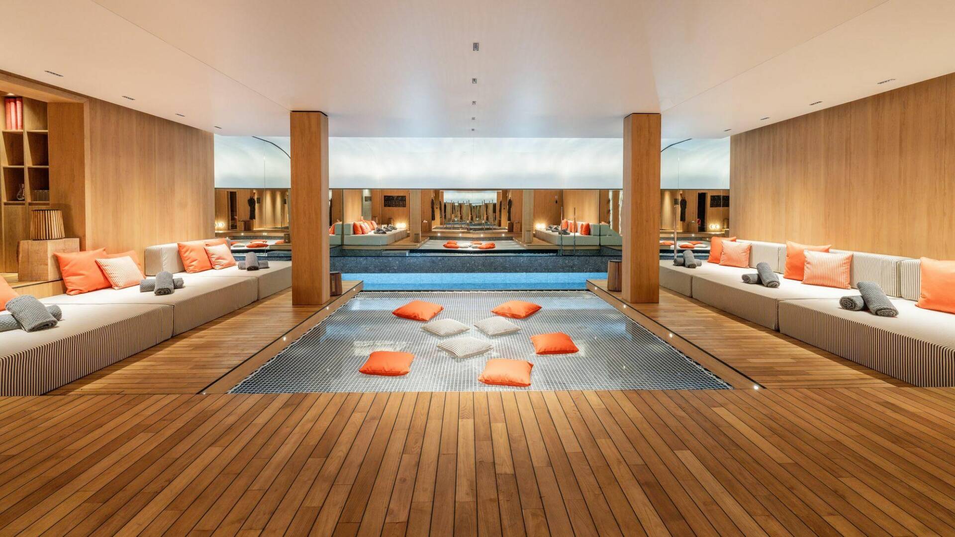 spacious top luxury indoor pool and wellness area