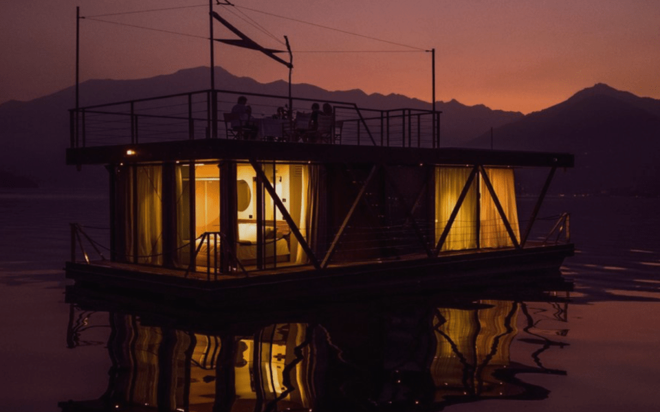 The Floating Suite, luxury boat house on Lake Como